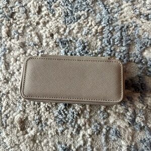 Elegant Taupe Travel Jewelry Case